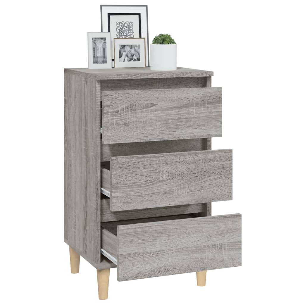 Bedside Cabinet Grey Sonoma 40x35x70 cm Engineered Wood