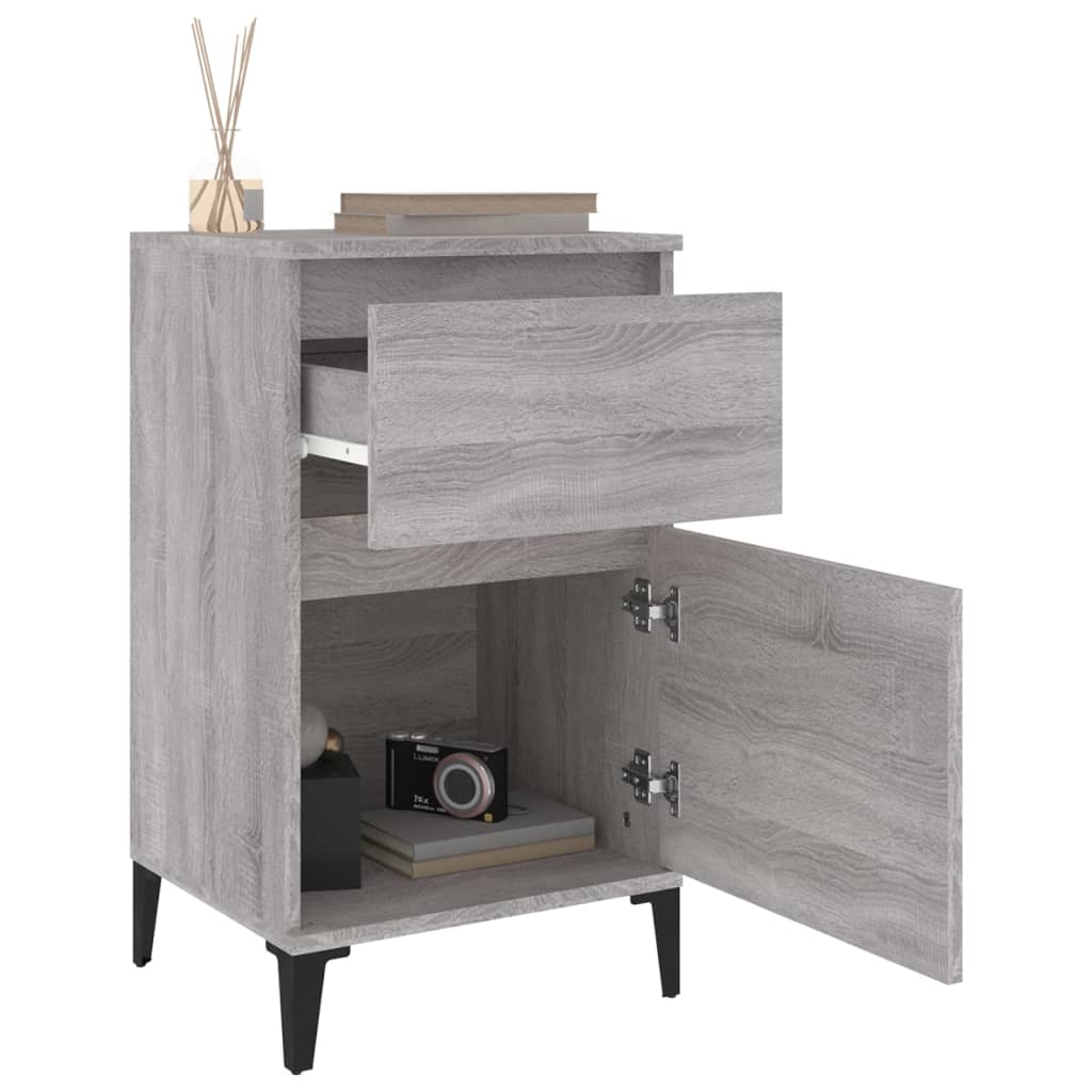 Bedside Cabinet Grey Sonoma 40x35x70 cm