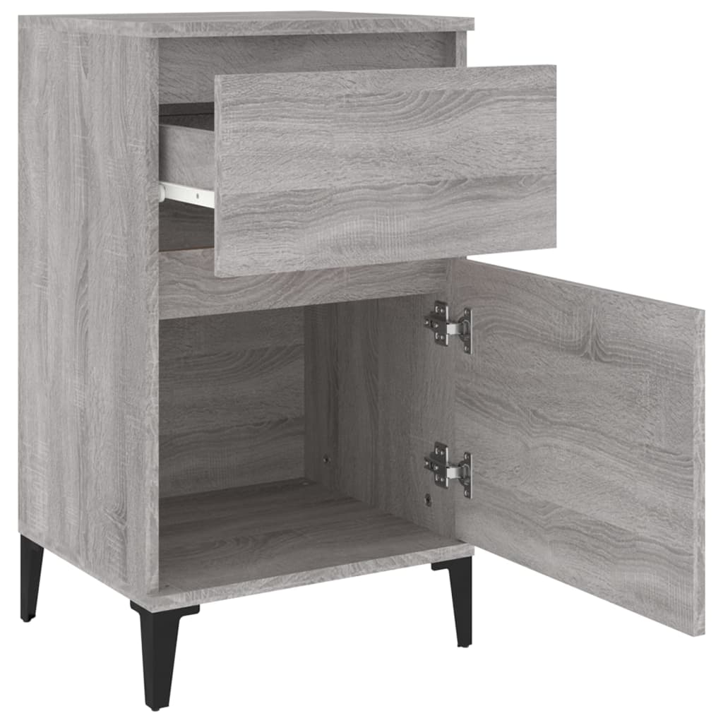 Bedside Cabinet Grey Sonoma 40x35x70 cm