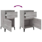 Bedside Cabinet Grey Sonoma 40x35x70 cm