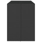 Bar Table with Glass Top Black 145x80x110 cm Poly Rattan