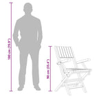 Folding Garden Chairs 2 pcs 55x61x90 cm Solid Wood Teak