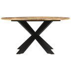 Dining Table Ø150x76 cm Solid Rough Wood Mango