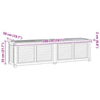 Garden Storage Box with Bag 200x50x55 cm Solid Wood Teak