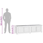 Garden Storage Box with Bag 200x50x55 cm Solid Wood Teak