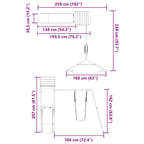 Outdoor Playset Solid Wood Pine