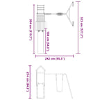 Outdoor Playset Solid Wood Pine
