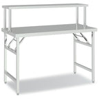 Kitchen Work Table With Overshelf Stainless Steel