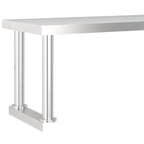 Kitchen Work Table With Overshelf Stainless Steel