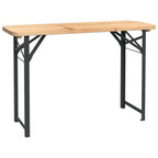 3 Piece Folding Beer Table Set Solid Wood Fir
