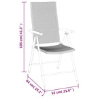 7 Piece Garden Dining Set Black Poly Rattan