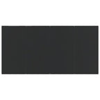 5 Piece Garden Dining Set Black PVC Rattan