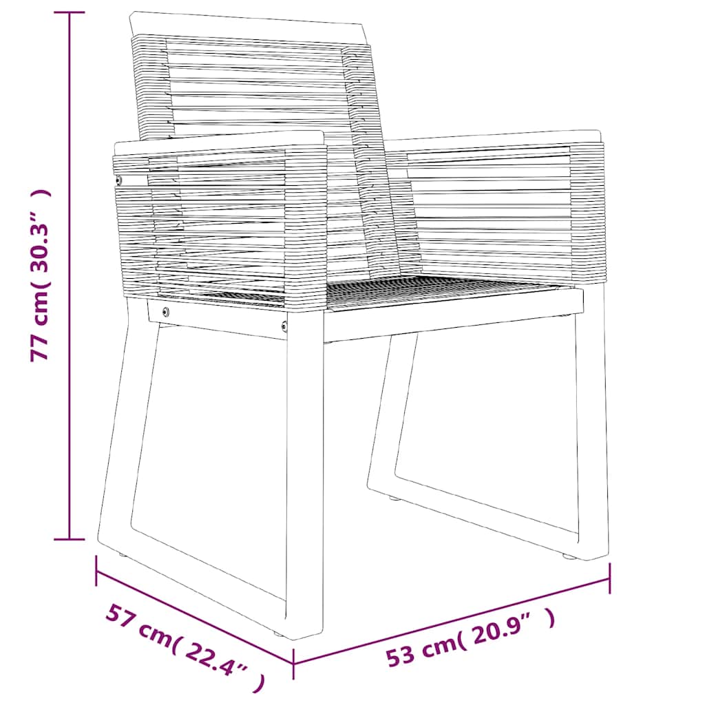7 Piece Garden Dining Set Black PVC Rattan