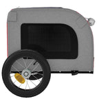 Pet Bike Trailer Red and Grey Oxford Fabric and Iron