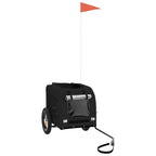Pet Bike Trailer Black Oxford Fabric and Iron