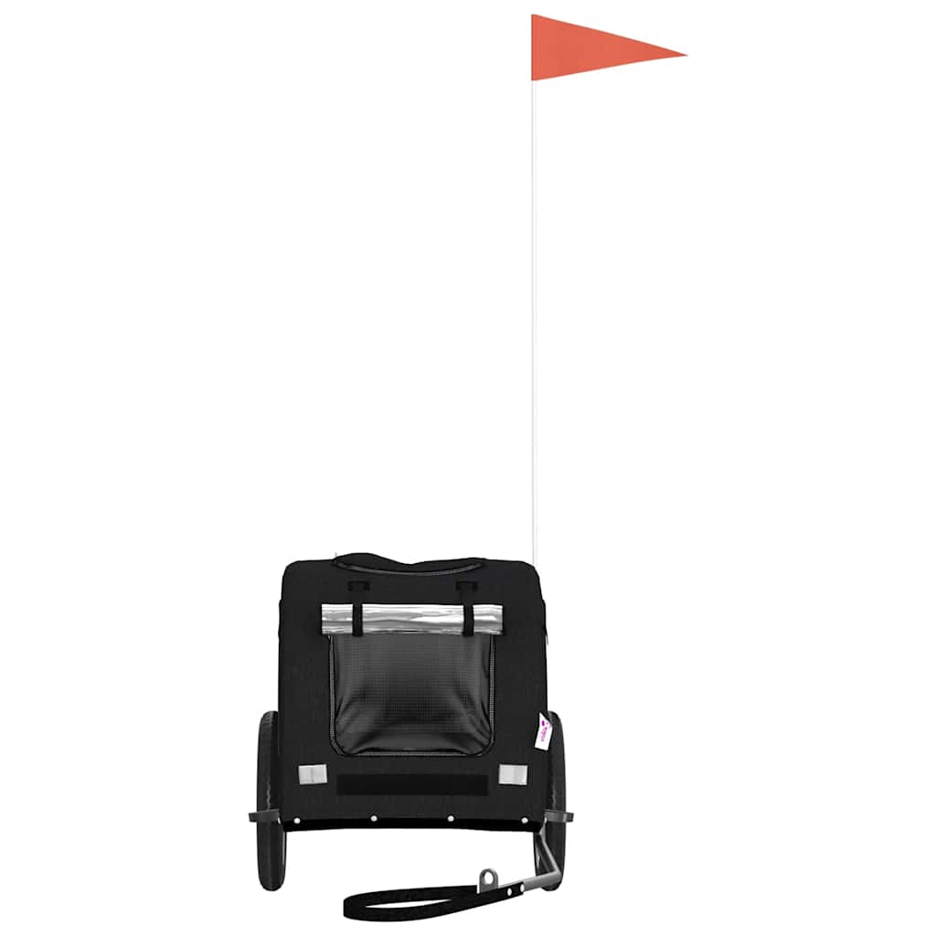 Pet Bike Trailer Black Oxford Fabric and Iron