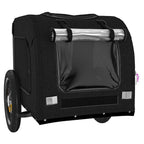 Pet Bike Trailer Black Oxford Fabric and Iron