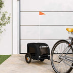 Pet Bike Trailer Black Oxford Fabric and Iron