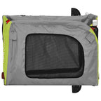 Pet Bike Trailer Green and Grey Oxford Fabric and Iron
