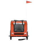 Pet Bike Trailer Orange and Grey Oxford Fabric&Iron