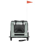 Pet Bike Trailer Grey and Black Oxford Fabric&Iron