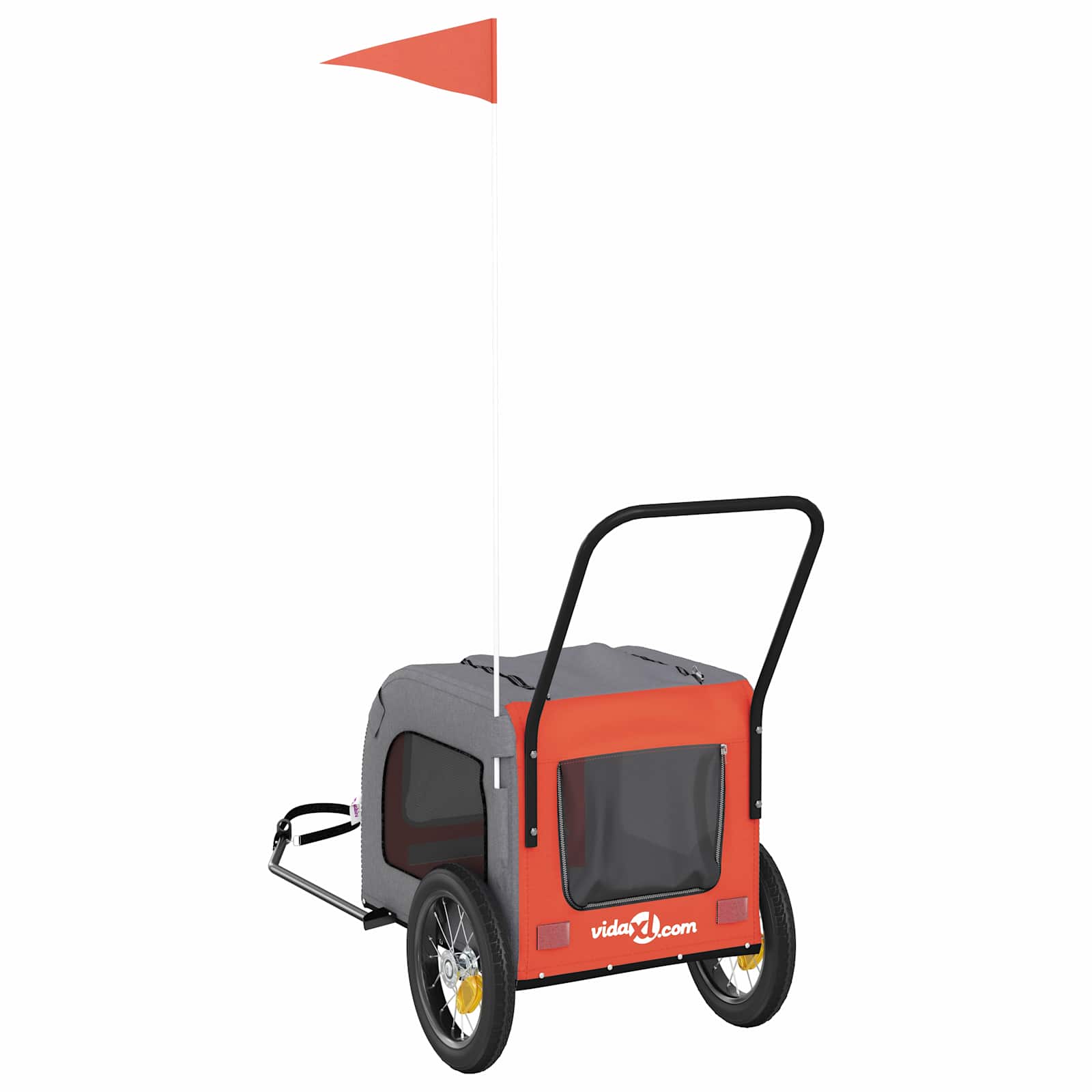 Pet Bike Trailer Orange and Grey 54.5 x 120 x 161 cm