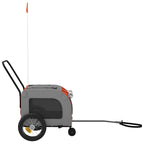 Pet Bike Trailer Orange and Grey 54.5 x 120 x 161 cm