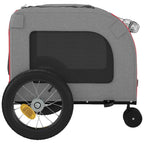 Pet Bike Trailer with Storage Red and grey 124.5 x 63.5 x 53 cm