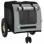 Pet Bike Trailer Grey and Black 54.5 x 120 x 161 cm