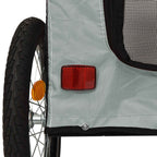 Pet Bike Trailer Grey and Black 54.5 x 120 x 161 cm