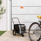 Pet Bike Trailer Grey and Black 54.5 x 120 x 161 cm