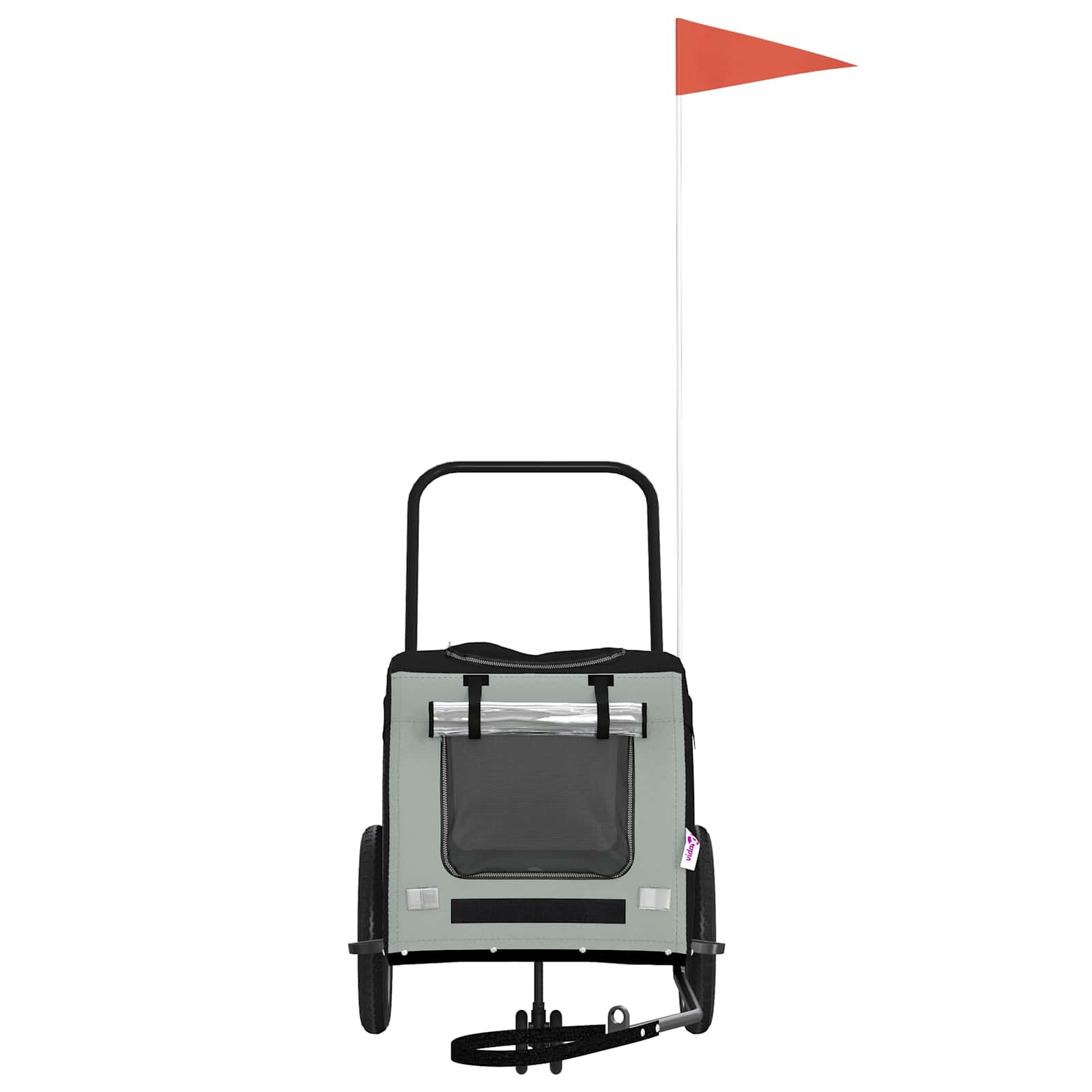 Pet Bike Trailer Grey and Black 54.5 x 120 x 161 cm