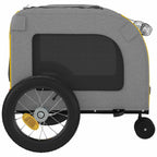 Pet Bike Trailer Yellow and Grey 54.5 x 120 x 161 cm