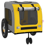 Pet Bike Trailer Yellow and Grey 54.5 x 120 x 161 cm