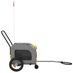 Pet Bike Trailer Yellow and Grey 54.5 x 120 x 161 cm