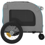 Pet Bike Trailer Blue and grey 124.5 x 63.5 x 53 cm