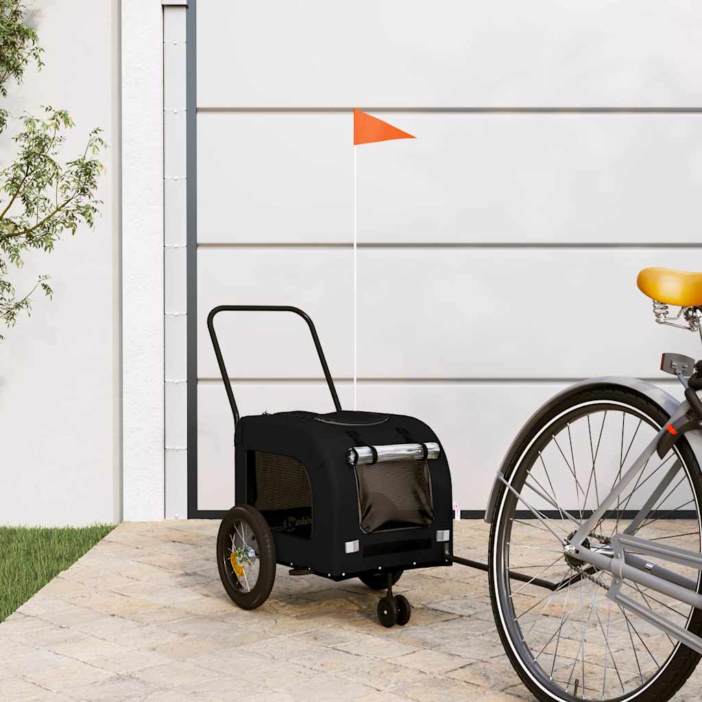 Pet Bike Trailer And Grey Oxford Fabric And Iron