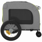 Pet Bike Trailer Green and grey 124.5 x 63.5 x 53 cm