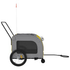 Pet Bike Trailer Yellow and Grey Oxford Fabric and Iron