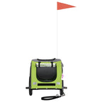 Pet Bike Trailer Green and Grey Oxford Fabric and Iron
