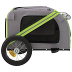 Pet Bike Trailer Green and Grey Oxford Fabric and Iron