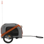 Pet Bike Trailer Orange and Grey Oxford Fabric and Iron