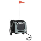 Pet Bike Trailer Black and Grey Oxford Fabric and Iron