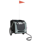 Pet Bike Trailer Black and Grey Oxford Fabric and Iron