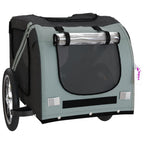 Pet Bike Trailer Black and Grey Oxford Fabric and Iron