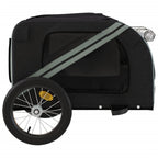 Pet Bike Trailer Black and Grey Oxford Fabric and Iron