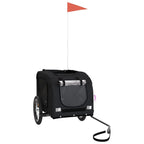 Pet Bike Trailer Black Oxford Fabric and Iron