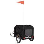 Pet Bike Trailer Black Oxford Fabric and Iron