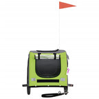 Pet Bike Trailer Green and Grey Oxford Fabric and Iron