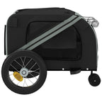 Pet Bike Trailer Grey and Black Oxford Fabric and Iron